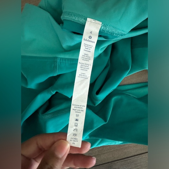 Lululemon Train Times 7/8 Pant green size 4 - Picture 3 of 10
